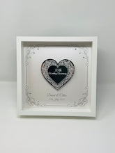 Load image into Gallery viewer, 30th Pearl 30 Years Wedding Anniversary Frame - Intricate Mirror Heart
