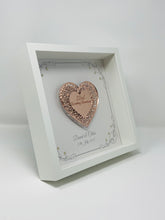 Load image into Gallery viewer, 22nd Copper 22 Years Wedding Anniversary Frame - Intricate Mirror Heart
