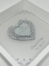 Load image into Gallery viewer, 70th Platinum 70 Years Wedding Anniversary Frame - Intricate Mirror Heart
