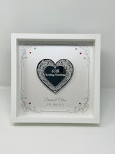 Load image into Gallery viewer, 40th Ruby 40 Years Wedding Anniversary Frame - Intricate Mirror Heart
