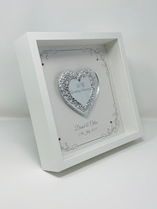 40th Ruby 40 Years Wedding Anniversary Frame - Intricate Mirror Heart
