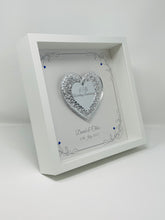 Load image into Gallery viewer, 65th Blue Sapphire 65 Years Wedding Anniversary Frame - Intricate Mirror Heart
