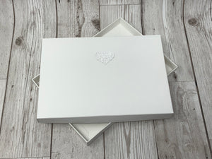 16th Wedding Anniversary Card - Silver Holloware 16 Year Sixteenth Anniversary Luxury Greeting Card - Sweeping Heart