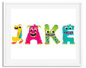 Monster Name Print Picture
