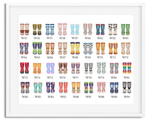 Load image into Gallery viewer, Wellington Boots Family Watercolour Print - Rain Boot
