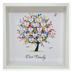 Rainbow Family Tree Printed Frame