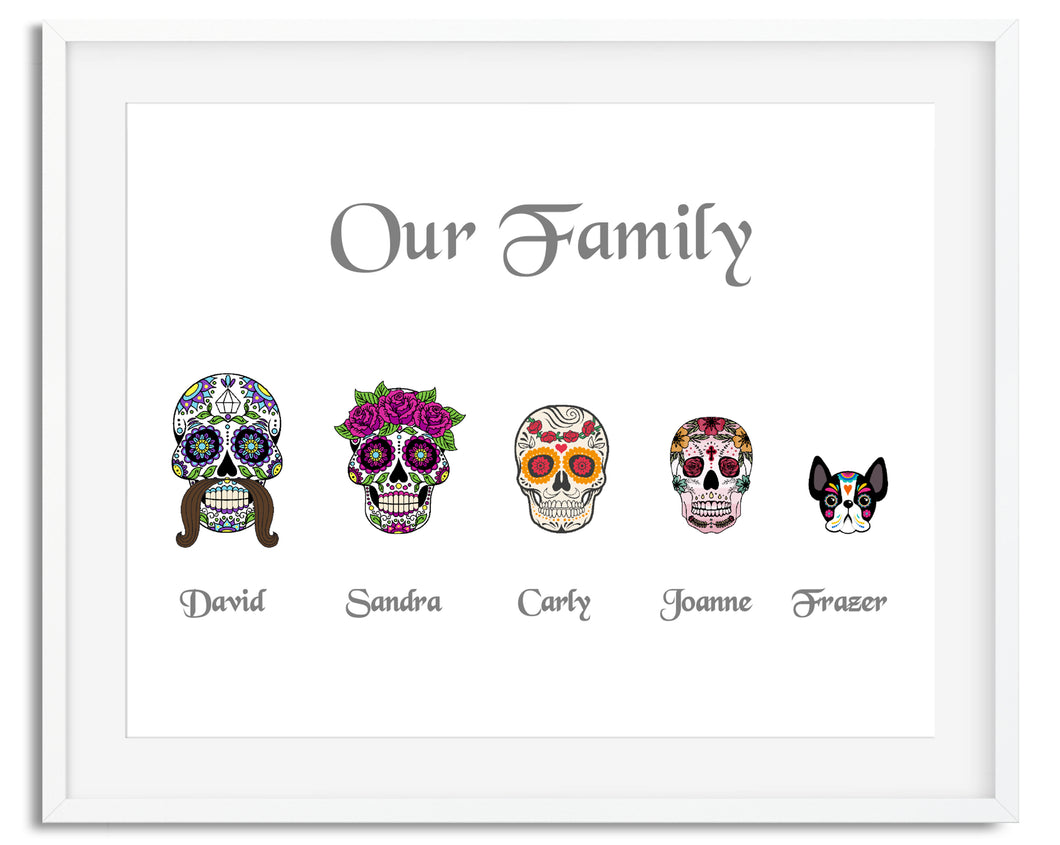 Skull Family Print